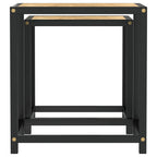 vidaXL Beistelltische 2 Stk. MDF Schwarz und Gelb