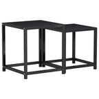 vidaXL Beistelltische 2 Stk. MDF Schwarz