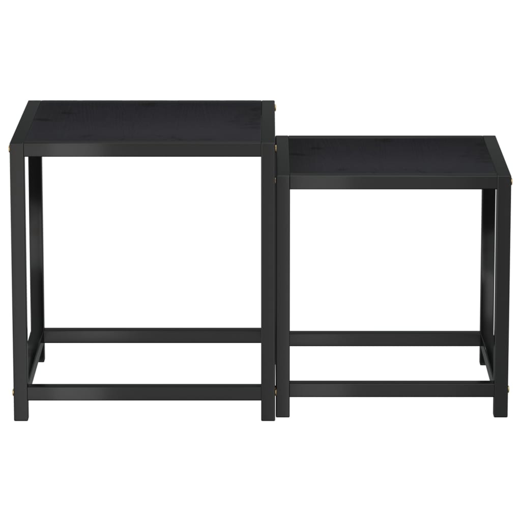 vidaXL Beistelltische 2 Stk. MDF Schwarz