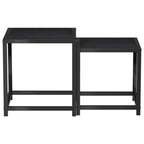 vidaXL Beistelltische 2 Stk. MDF Schwarz