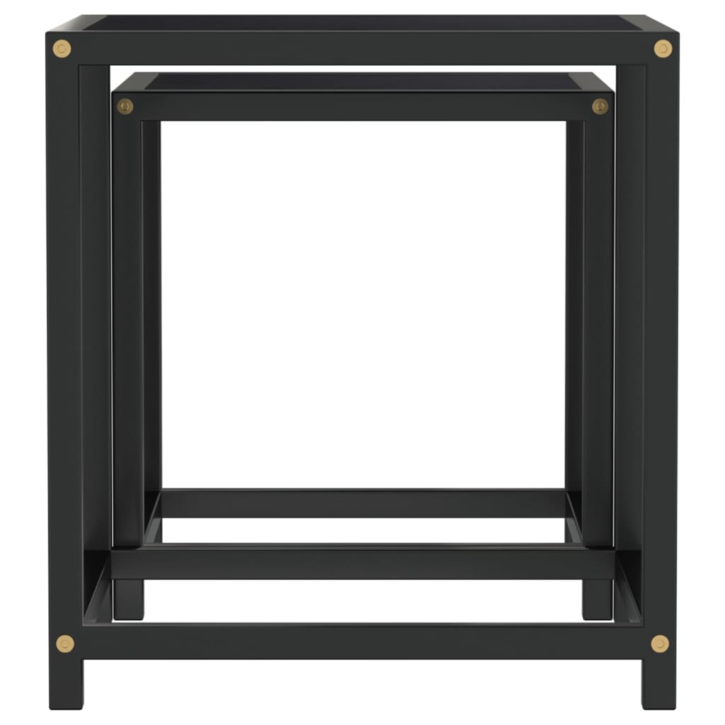vidaXL Beistelltische 2 Stk. MDF Schwarz