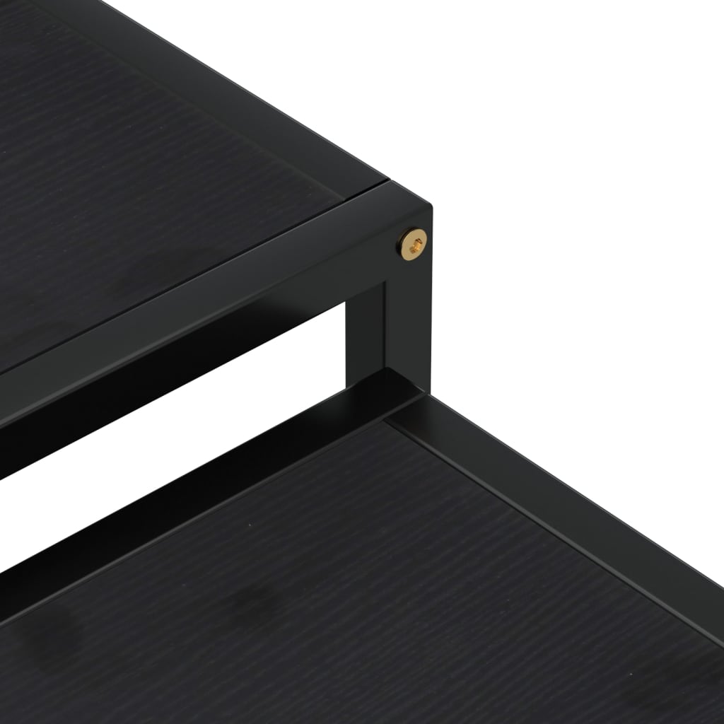 vidaXL Beistelltische 2 Stk. MDF Schwarz