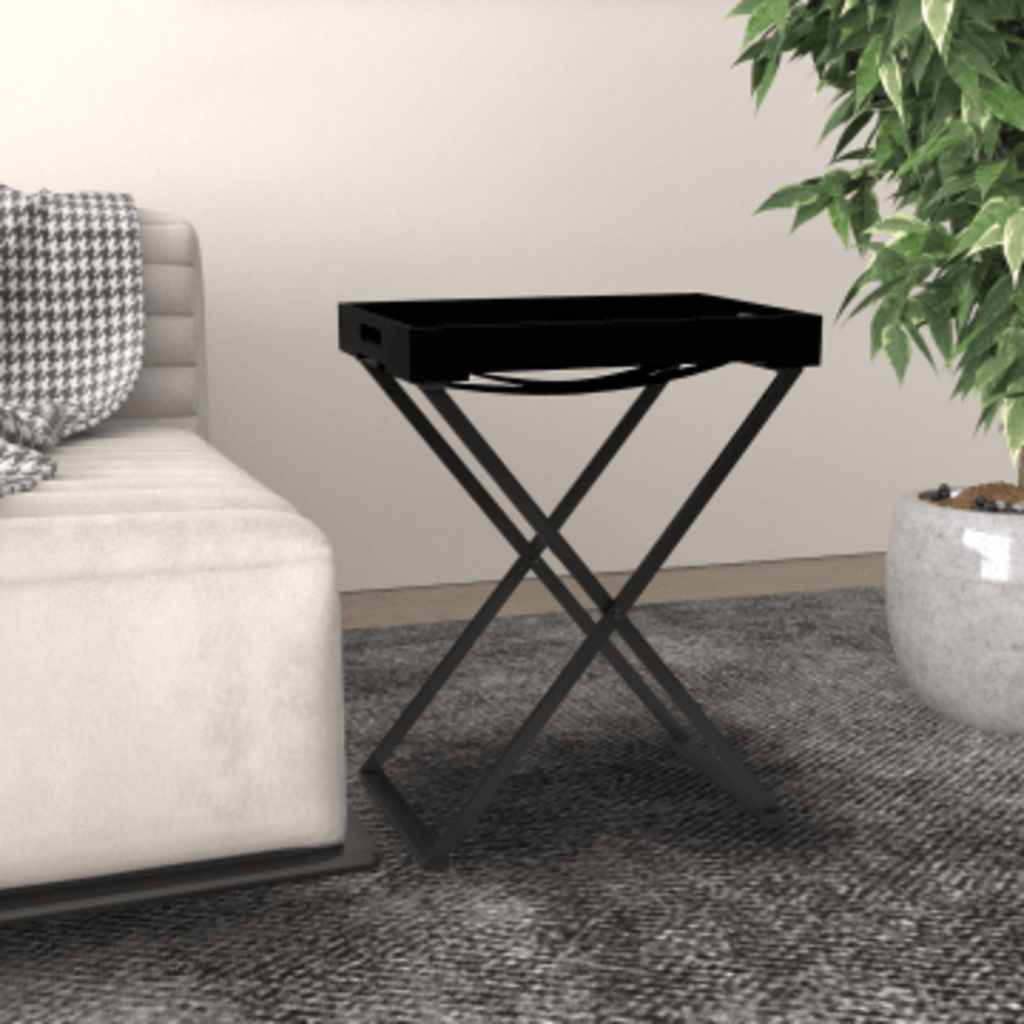 vidaXL Klapptisch Schwarz 48x34x61 cm MDF