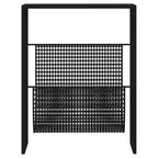 vidaXL Zeitschriftenständer Schwarz 35x15x45 cm Stahl
