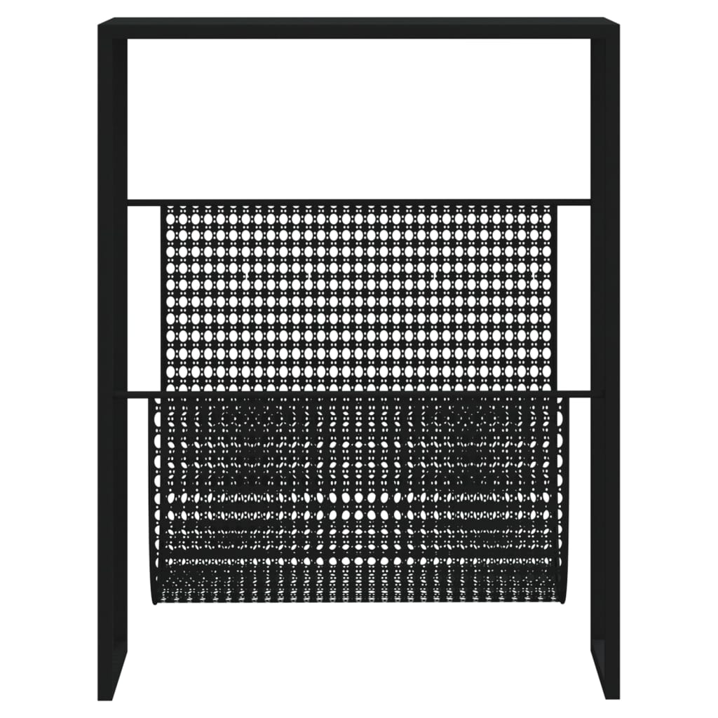 vidaXL Zeitschriftenständer Schwarz 35x15x45 cm Stahl