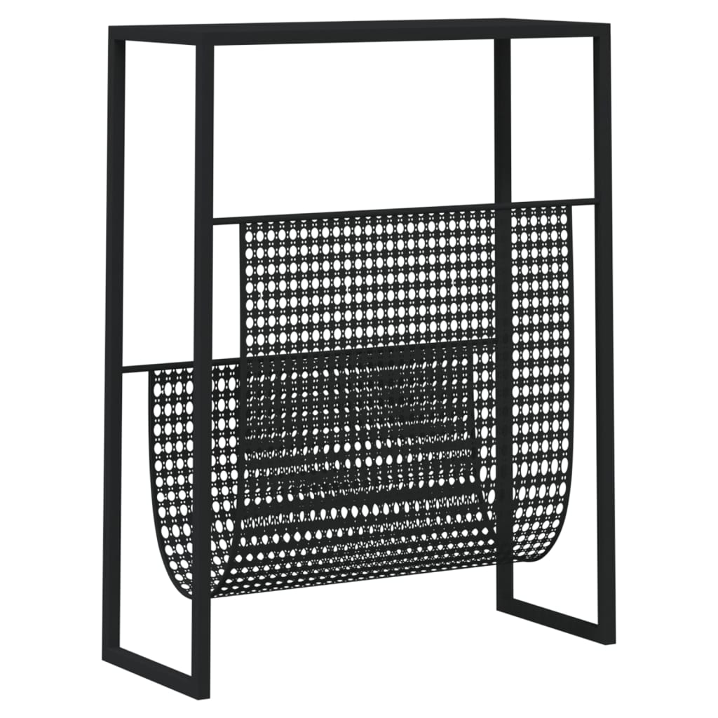 vidaXL Zeitschriftenständer Schwarz 35x15x45 cm Stahl