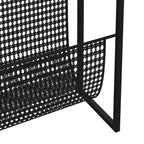 vidaXL Zeitschriftenständer Schwarz 35x15x45 cm Stahl