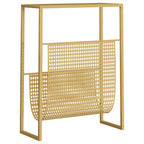 vidaXL Zeitschriftenständer Golden 35x15x45 cm Stahl