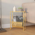 vidaXL Zeitschriftenständer Golden 35x15x45 cm Stahl