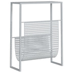 vidaXL Zeitschriftenständer Silbern 35x15x45 cm Stahl