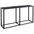 vidaXL Konsolentisch Schwarz Marmor-Optik 140x35x75,5 cm Hartglas