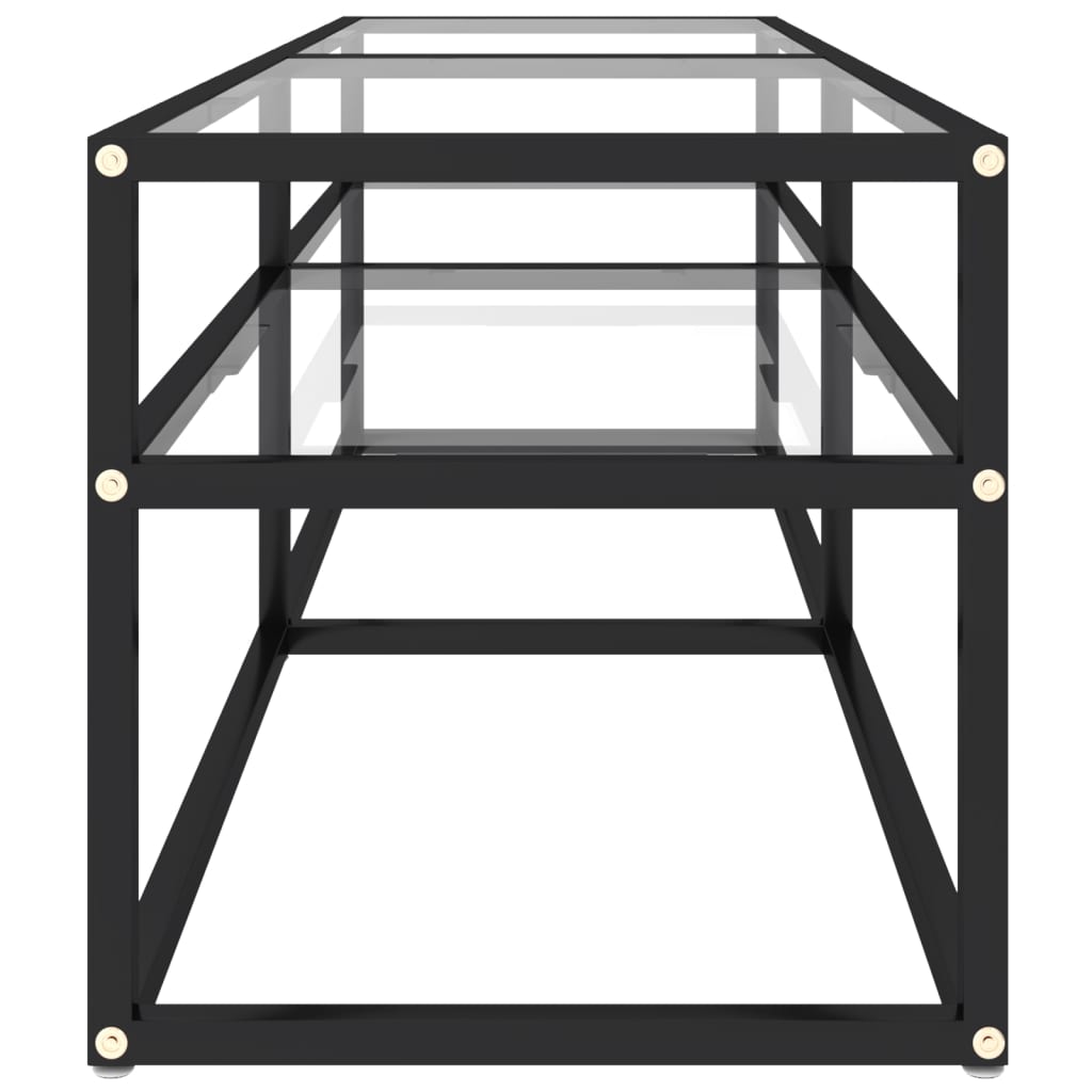 vidaXL TV-Schrank Transparent 140x40x40,5 cm Hartglas