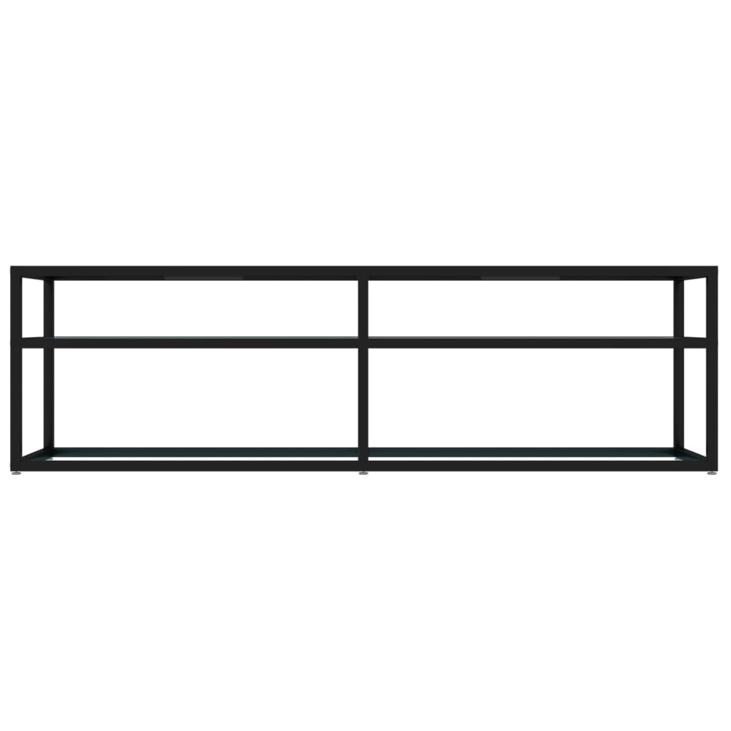 vidaXL TV-Schrank Weiß Marmor-Optik 140x40x40,5 cm Hartglas