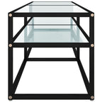 vidaXL TV-Schrank Weiß Marmor-Optik 140x40x40,5 cm Hartglas