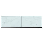 vidaXL TV-Schrank Weiß Marmor-Optik 140x40x40,5 cm Hartglas