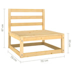 vidaXL 2-Sitzer-Gartensofa Kiefer Massivholz