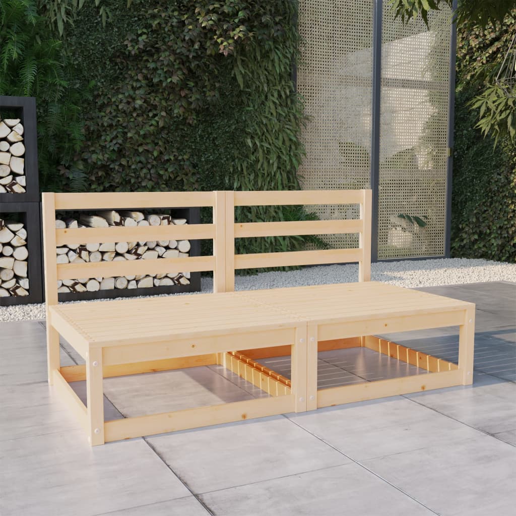 vidaXL 2-Sitzer-Gartensofa Kiefer Massivholz