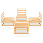vidaXL 4-tlg. Garten-Lounge-Set Massivholz Kiefer