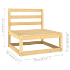 vidaXL 4-tlg. Garten-Lounge-Set Massivholz Kiefer