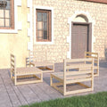 vidaXL 4-tlg. Garten-Lounge-Set Massivholz Kiefer
