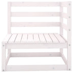 vidaXL 9-tlg. Garten-Lounge-Set Weiß Kiefer Massivholz