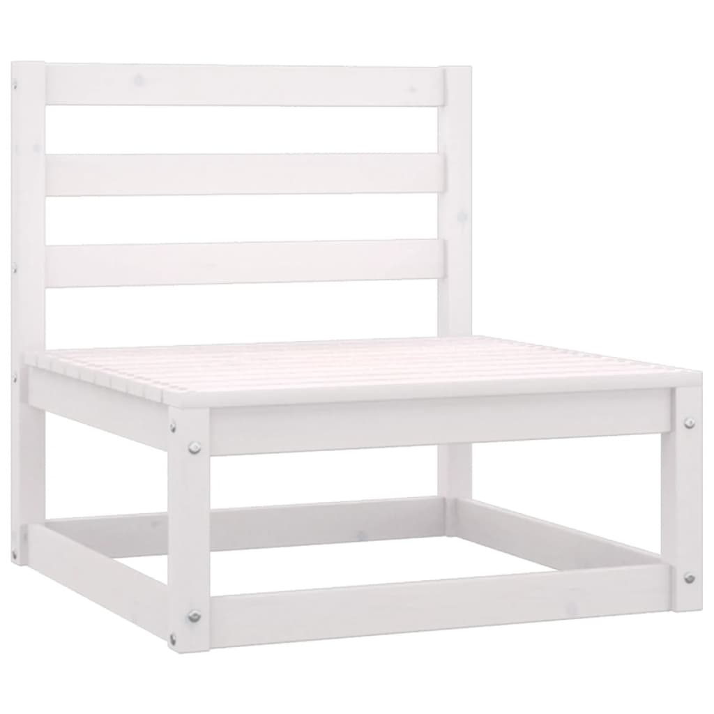 vidaXL 13-tlg. Garten-Lounge-Set Weiß Kiefer Massivholz