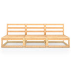 vidaXL Outdoor-Sofa 3-Sitzer Massivholz Kiefer