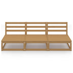 vidaXL Outdoor-Sofa 3-Sitzer Honigbraun Massivholz Kiefer