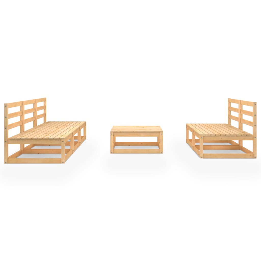 vidaXL 6-tlg. Garten-Lounge-Set Massivholz Kiefer
