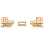 vidaXL 7-tlg. Garten-Lounge-Set Massivholz Kiefer