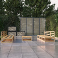 vidaXL 7-tlg. Garten-Lounge-Set Massivholz Kiefer