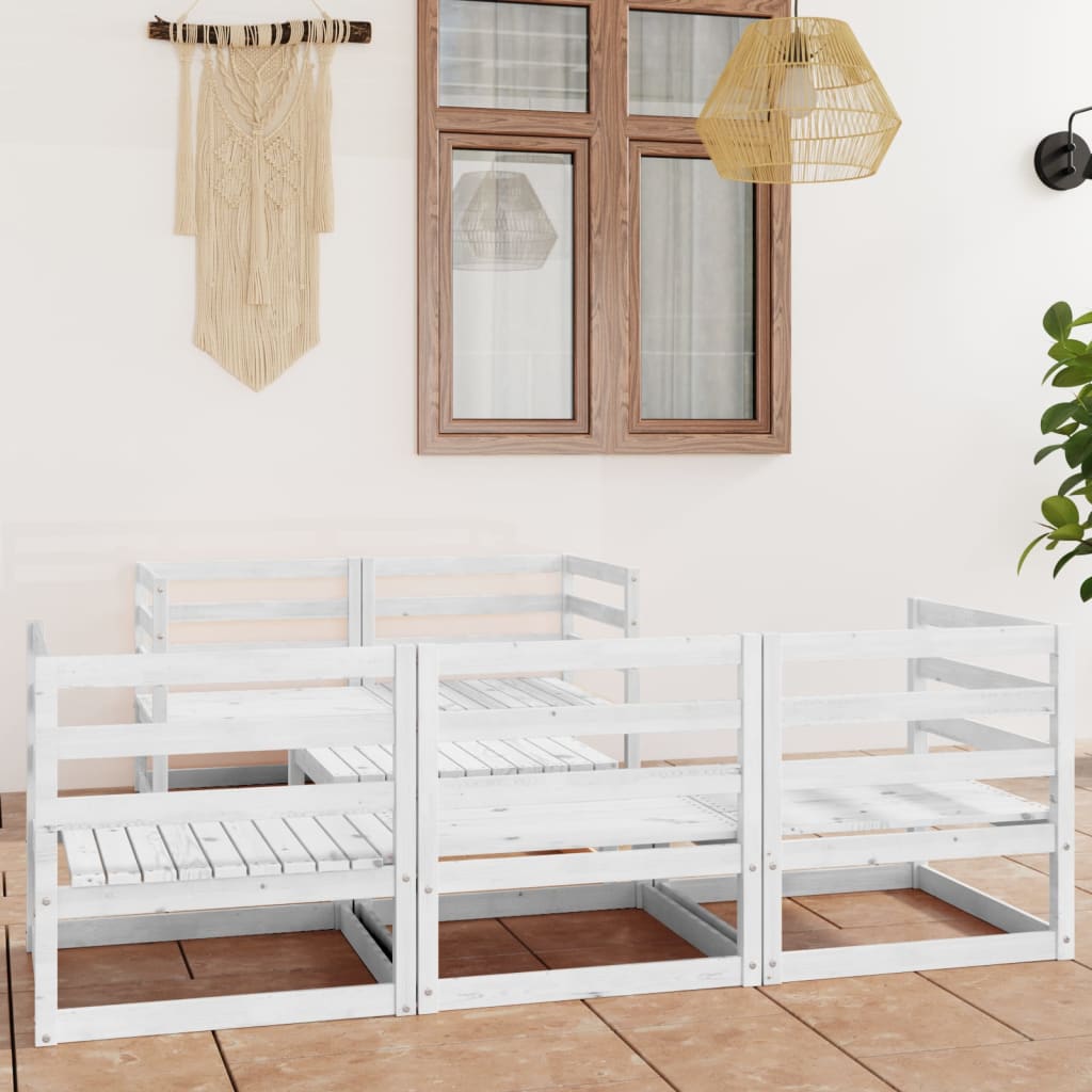 vidaXL 6-tlg. Garten-Lounge-Set Massivholz Kiefer