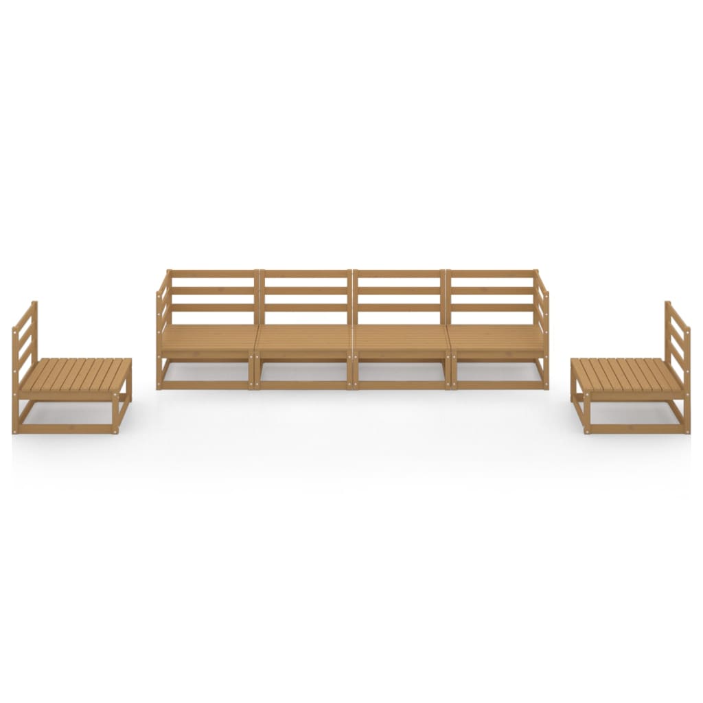vidaXL 6-tlg. Garten-Lounge-Set Honigbraun Massivholz Kiefer