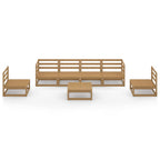 vidaXL 7-tlg. Garten-Lounge-Set Honigbraun Massivholz Kiefer