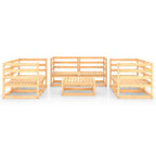 vidaXL 7-tlg. Garten-Lounge-Set mit Kissen Kiefer Massivholz