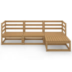 vidaXL 4-tlg. Garten-Lounge-Set Honigbraun Massivholz Kiefer