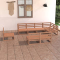 vidaXL 8-tlg. Garten-Lounge-Set Honigbraun Massivholz Kiefer