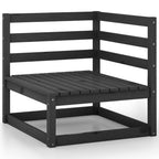 vidaXL 10-tlg. Garten-Lounge-Set Schwarz Massivholz Kiefer