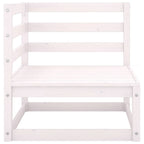 vidaXL 8-tlg. Garten-Lounge-Set Weiß Kiefer Massivholz