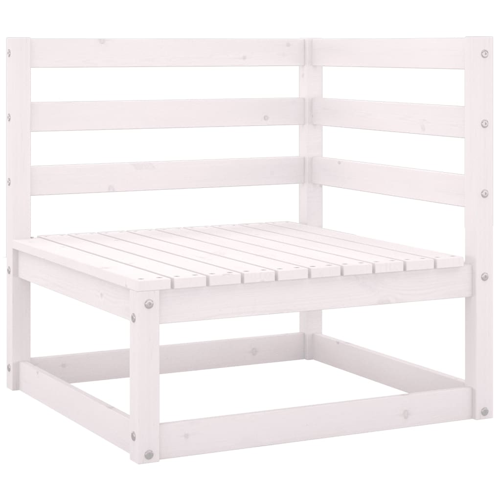 vidaXL 7-tlg. Garten-Lounge-Set Weiß Kiefer Massivholz