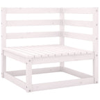 vidaXL 7-tlg. Garten-Lounge-Set Weiß Kiefer Massivholz