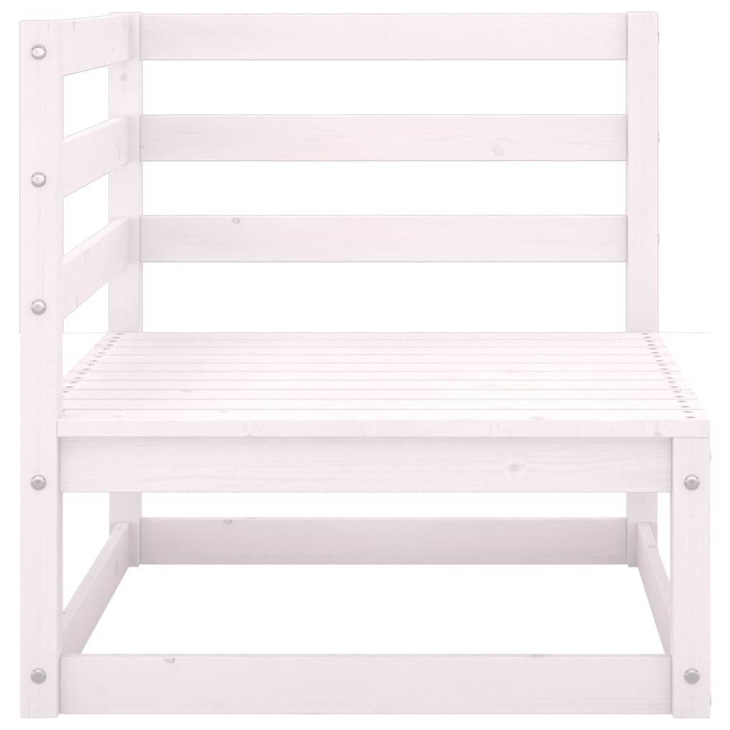 vidaXL 7-tlg. Garten-Lounge-Set Weiß Kiefer Massivholz