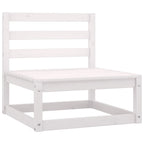 vidaXL 7-tlg. Garten-Lounge-Set Weiß Kiefer Massivholz