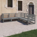 vidaXL 5-tlg. Garten-Lounge-Set Weiß Kiefer Massivholz