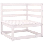 vidaXL 6-tlg. Garten-Lounge-Set Weiß Kiefer Massivholz
