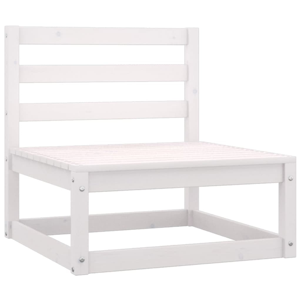vidaXL 10-tlg. Garten-Lounge-Set Weiß Kiefer Massivholz