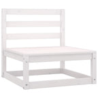 vidaXL 10-tlg. Garten-Lounge-Set Weiß Kiefer Massivholz