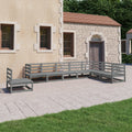 vidaXL 8-tlg. Garten-Lounge-Set Weiß Kiefer Massivholz