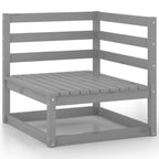 vidaXL 11-tlg. Garten-Lounge-Set Grau Kiefer Massivholz