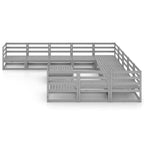 vidaXL 12-tlg. Garten-Lounge-Set Massivholz Kiefer